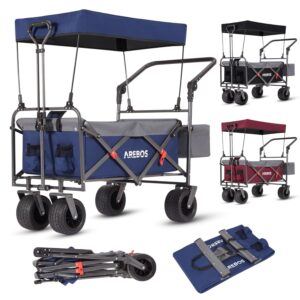 Arebos Klappbare Sackkarre mit Dach, 3-Punkt-Gurt, bis 100 kg