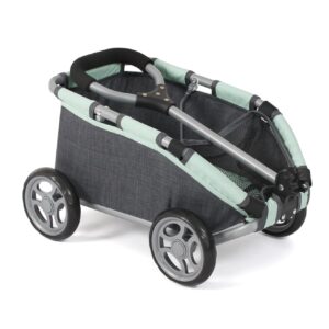 Bayer Chic 2000 Skipper Ziehkarren für Puppen & Teddys, Grau/Minze, Klein