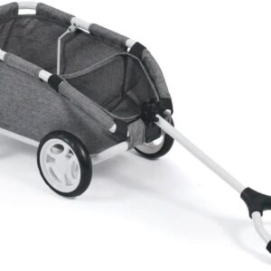 Bayer Chic 2000 Skipper Ziehwagen für Teddy & Puppe, Jeans-Grau