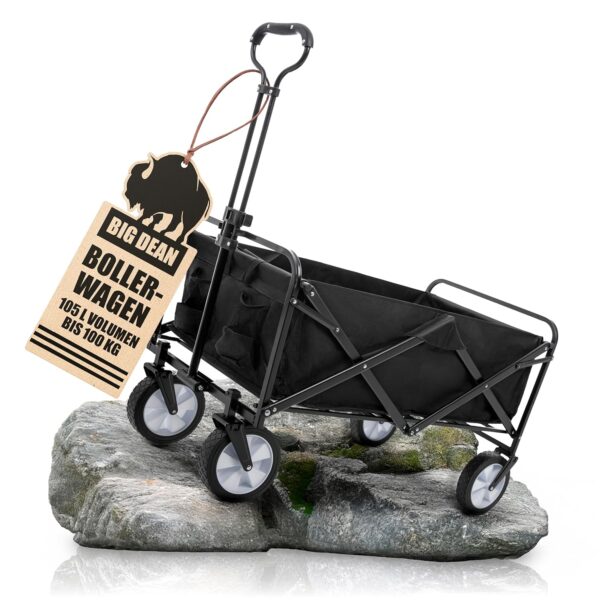BigDean Klappbarer Handwagen 100 kg Traglast 105 l