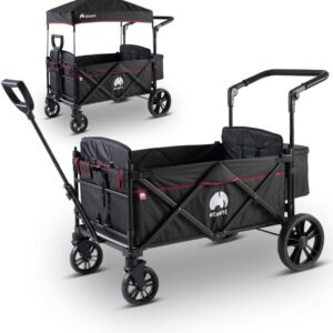 elvent® Allrounder City Handwagen klappbar mit Dach für 2 Kinder