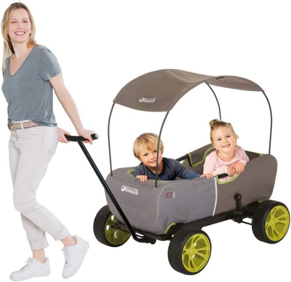 Hauck Eco Mobile Transportwagen für 2 Kinder klappbar 50 kg Sonnendach