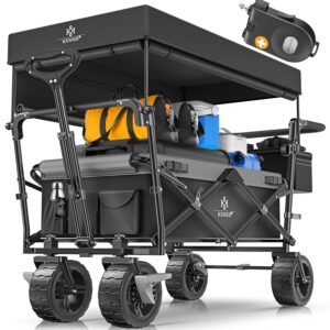 KESSER® GT9000 Faltbarer Sackkarren mit Dach, 150 kg Traglast, Feststellbremsen