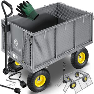 KESSER® Handwagen 550 kg Traglast mit Abnehmbarer Plane