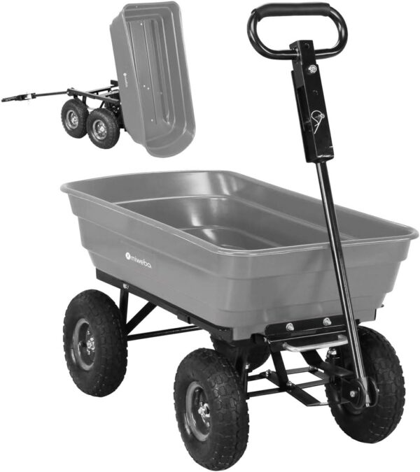 Miweba Kipphandwagen 1000 kg - 75 l - Kippschwelle - Luftbereifung