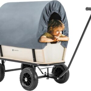 Miweba Leinen-Handwagen mit Dach, 180 kg, abnehmbarer Plane